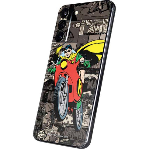 DC Comics Robin Vintage Action pose pattern Galaxy S22 Plus Skin